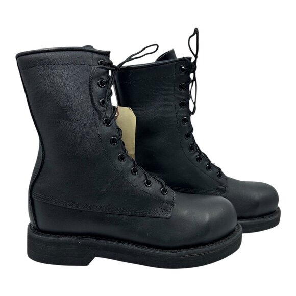 Addison Other - Vtg Addison Military Men Black Sz 5 Boots 581032 USA New Punk‎ Grunge Police Tag